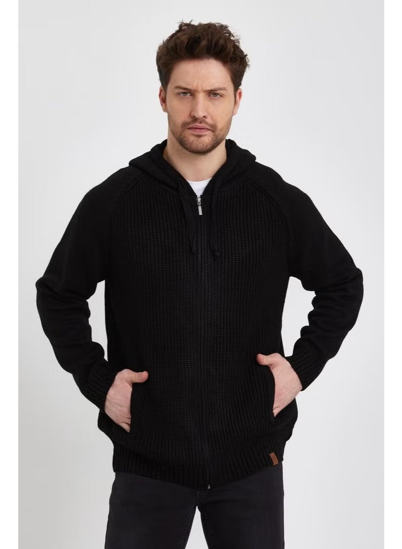 Alexander Gardi Zippered Long Sleeve Hooded Knitted Cardigan (E22-5716) - Image 4